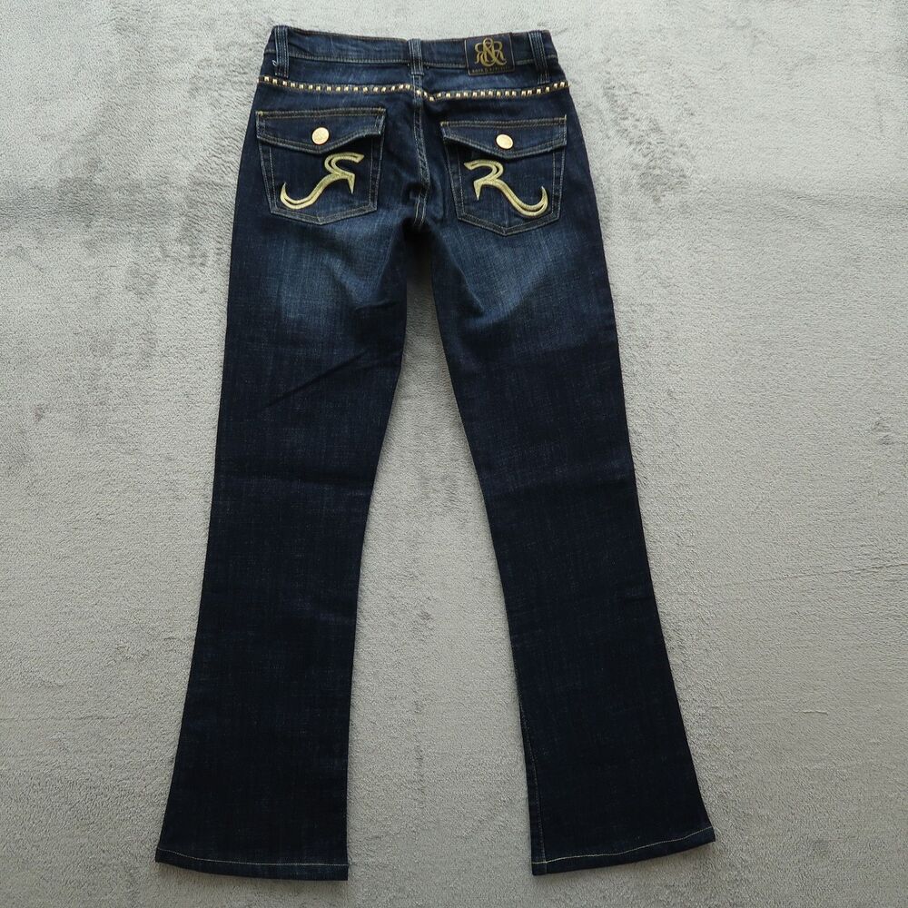 Rock & Republic Jeans Women's 4M Low-Rise Kasandra Bootcut 30" Inseam Distressed